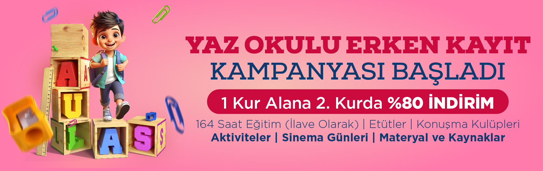 Çocuklar İçin İngilizce Kursu Yaz Okulu
